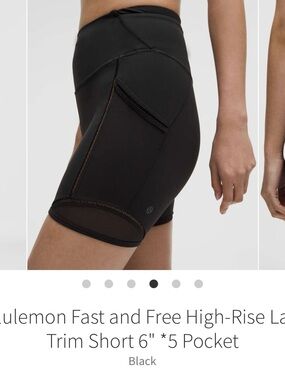 Lululemon Fast and Free High Rise Shorts in Black Size 0